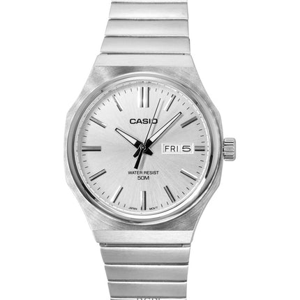 Casio Standard Analog Stainless Steel Silver Dial Quartz MTP-E735D-7AV Men's Watch