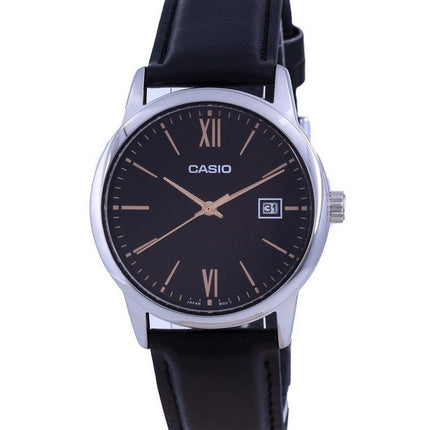 Casio Black Dial Stainless Steel Analog Quartz MTP-V002L-1B3 MTPV002L-1 Mens Watch