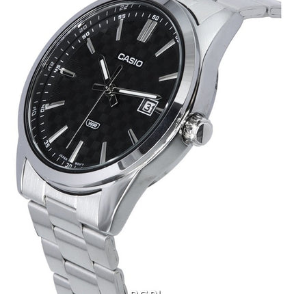 Casio Analog Stainless Steel Black Dial Quartz MTP-VD03D-1A MTPVD03D-1 Men's Watch