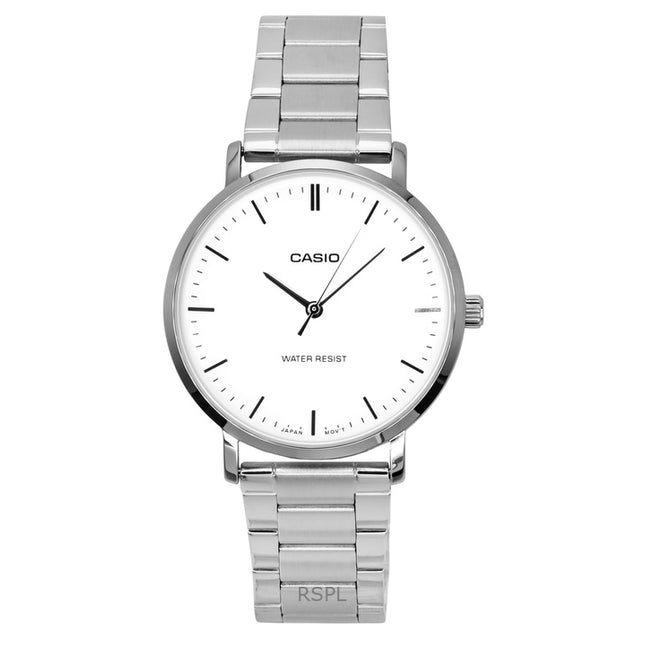 Casio Standard Analog Stainless Steel White Dial Quartz MTP-VT04D-7E Men's Watch