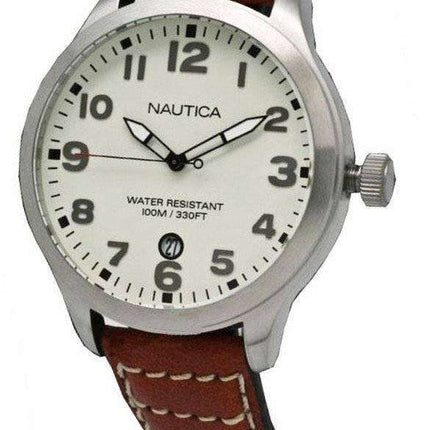 Nautica Men's N09560G BFD 101 Date Cream Dial Watch