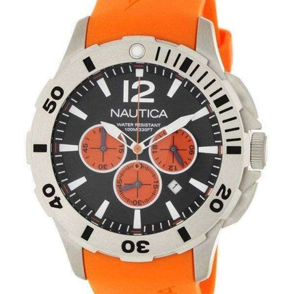Nautica Chronograph Orange Resin and Black Dial N16567G Men's Watch