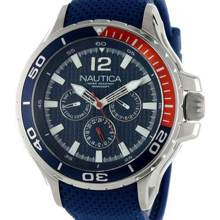 Nautica Multifunction Blue Resin Strap N17613G Men's Watch