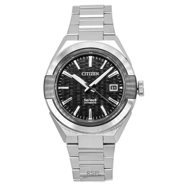 Citizen Series 8 870 Stainless Steel Black Dial Automatic NA1036-56E 100M Men's Watch