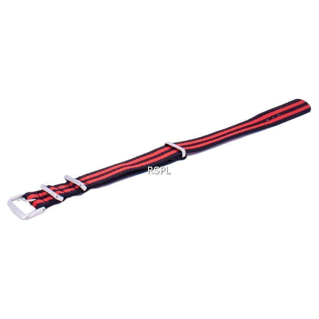 Ratio Brand NATOS15 Red Nylon Watch Strap 18mm