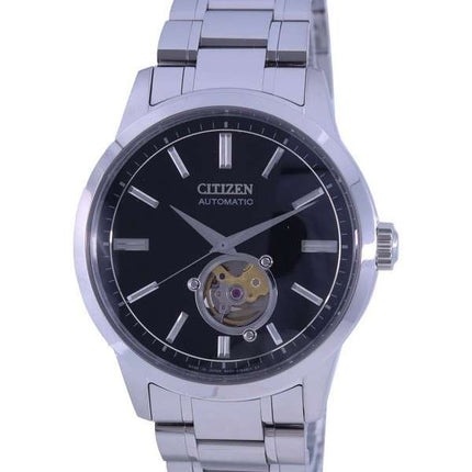 Citizen Open Heart Black Dial Stainless Steel Automatic NB4020-96E 100M Men's Watch