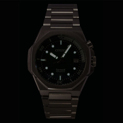 Citizen Series 8 Stainless Steel Green Dial Automatic Diver's NB6060-58X 200M Men's Watch