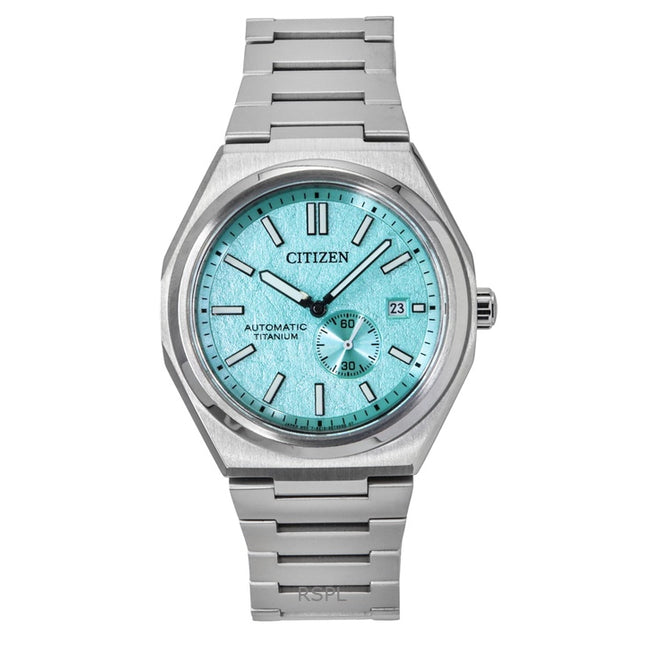 Citizen Zenshin Super Titanium Light Blue Dial Automatic NJ0180-80M 100M Men's Watch