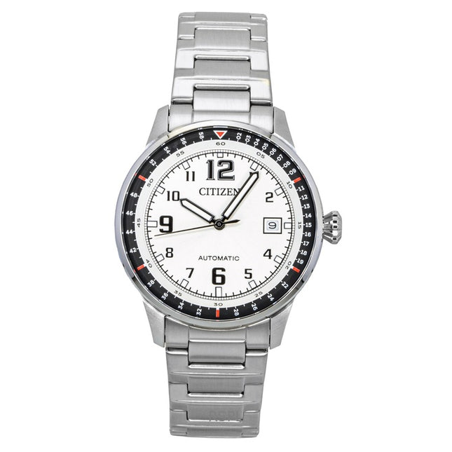Citizen Stainless Steel White Dial Automatic NJ0190-51A 100M Men's Watch