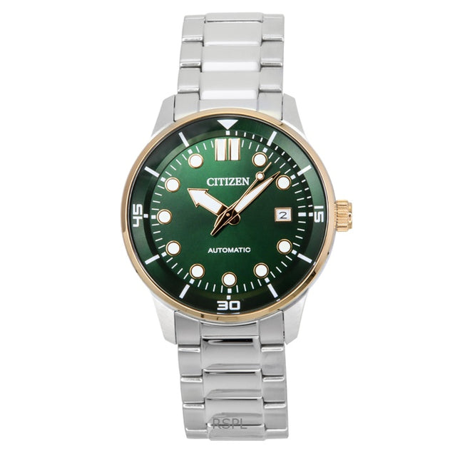 Citizen Stainless Steel Green Dial Automatic NJ0196-80X 100M Men's Watch