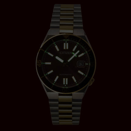Citizen Tsuyosa Two Tone Stainless Steel Red Dial Automatic NJ0234-58X 100M Men's Watch