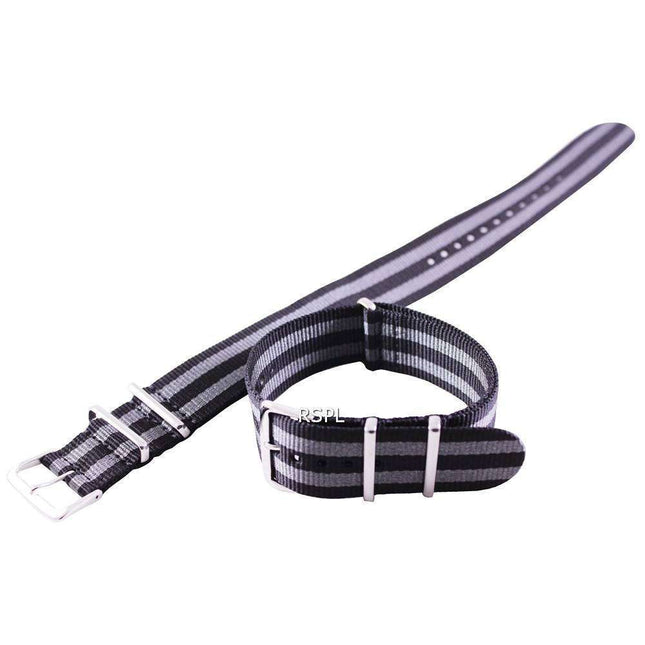 Ratio Grey And Black Nato Watch Strap 22mm