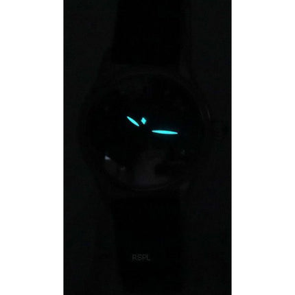 Citizen Luna Leather Strap Blue Mother of Pearl Open Heart Dial Automatic PR1041-18N Womens Watch