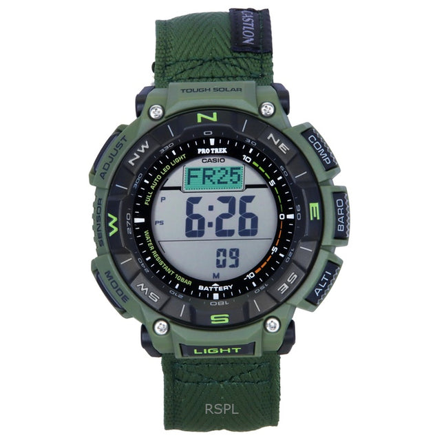 Casio Pro Trek Climber Line Digital Cloth Strap Solar PRG-340B-3 100M Men's Watch
