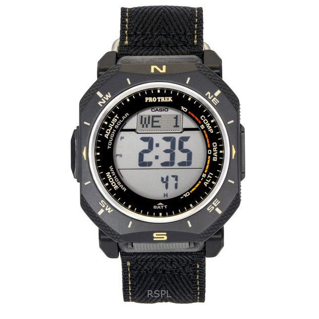 Casio Pro Trek Digital Fabric Strap Solar PRG-69B-1 100M Men's Watch