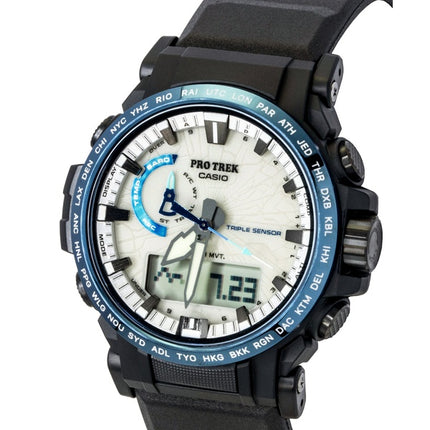 Casio Pro Trek Dragon Eye Analog Digital Radio Control White Dial Solar PRW-61D-2 100M Men's Watch