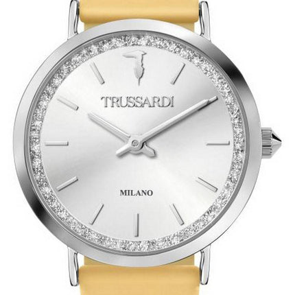 Trussardi T-Motif Silver Dial Rubber Strap Quartz R2451140503 Womens Watch