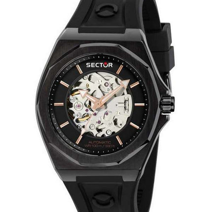 Sector 960 Black Dial Silicon Strap Automatic R3221528001 100M Men's Watch