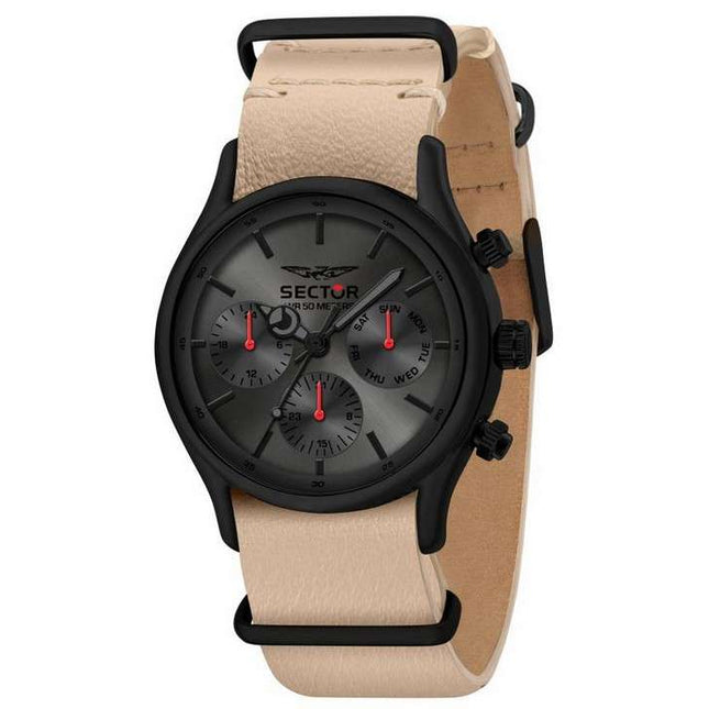 Sector 660 Gun/Sunray Dial Leather Strap Quartz R3251517006 Men's Watch