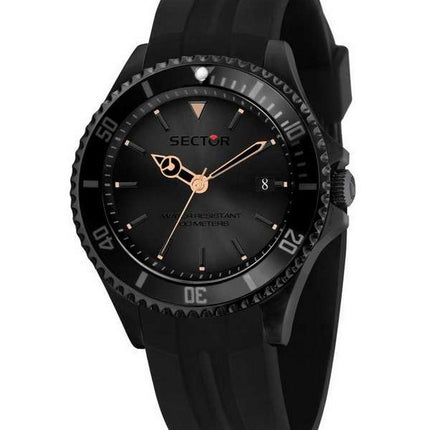 Sector De Gayardon Black Sunray Dial Silicon Strap Quartz R3251523001 100M Men's Watch