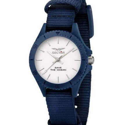 Sector Save The Ocean White Dial Recycle Pet Strap Quartz R3251539502 Women's Watch