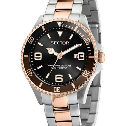 Sector 230 Black Dial Two Tone Stainless Steel Quartz R3253161019 100M Mens Watch