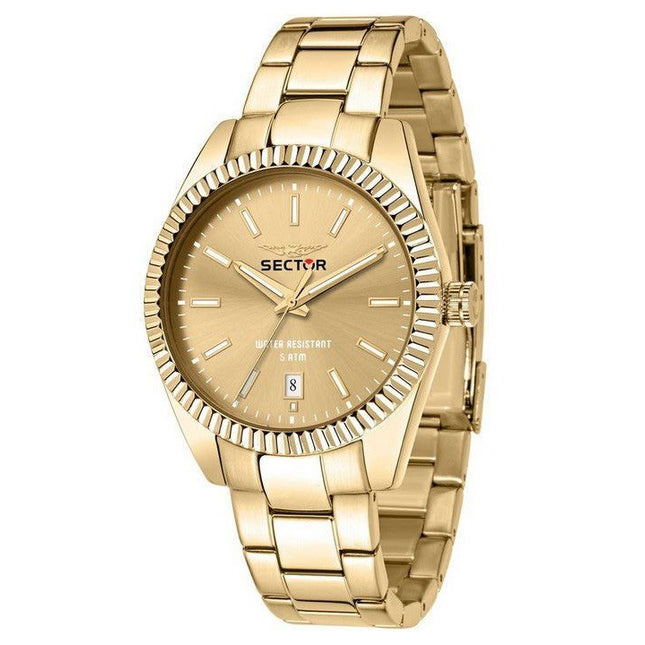 Sector 240 Multifunction Gold Tone Stainless Steel Gold Dial Quartz R3253240026 Mens Watch