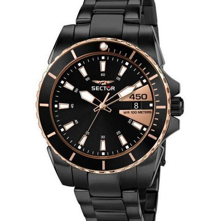 Sector 450 Black Dial Stainless Steel Quartz R3253276006 100M Men's Watch