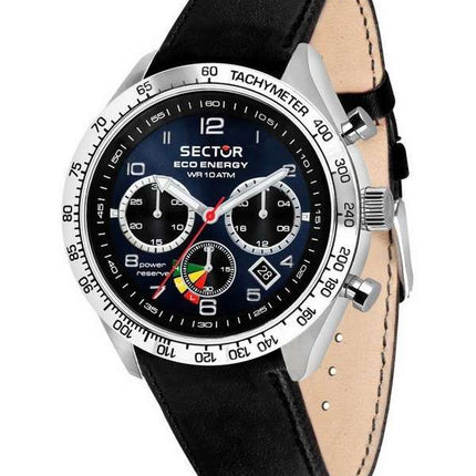 Sector 695 Chronograph Blue Sunray Dial Leather Strap Quartz R3271613002 100M Men's Watch