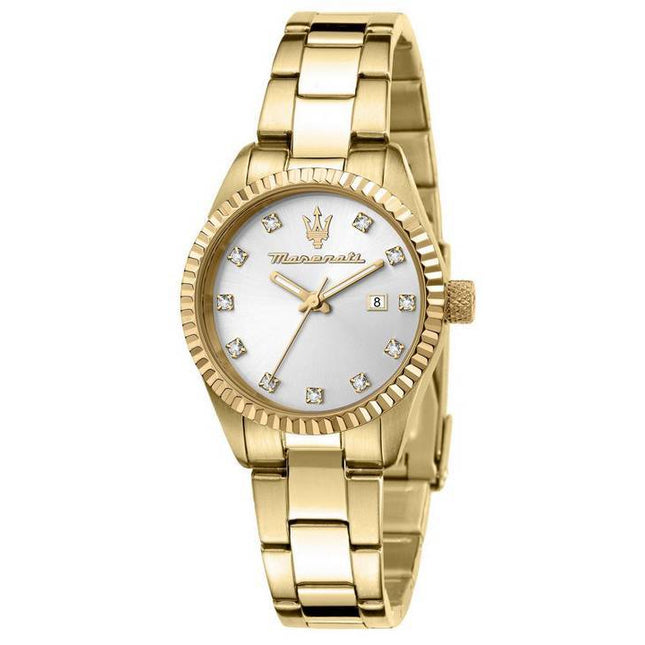 Maserati Competizione Gold Tone Stainless Steel Quartz R8853100506 100M Womens Watch