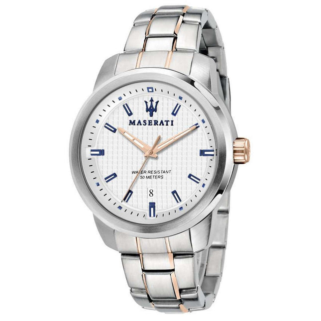 Maserati Successo White Dial Stainless Steel Quartz R8853121005 Mens Watch