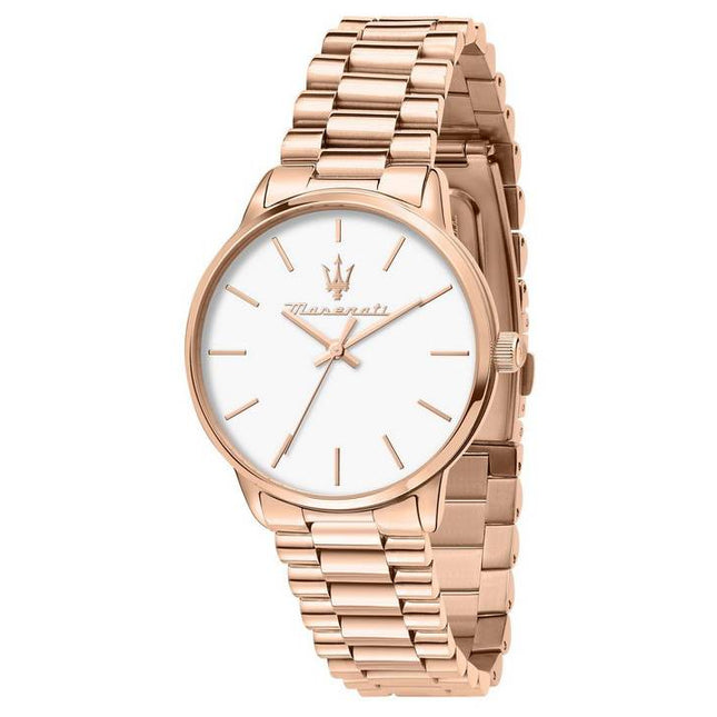 Maserati Royale Rose Gold Tone Stainless Steel White Dial Quartz R8853147506 Womens Watch