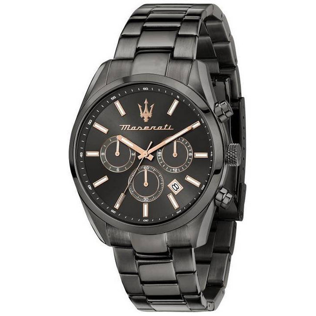 Maserati Attrazione Chronograph Stainless Steel Black Dial Quartz R8853151001 Men's Watch