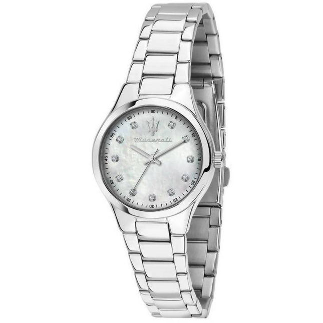 Maserati Attrazione Crystal Accents Stainless Steel Mother Of Pearl Dial Quartz R8853151504 Women's Watch