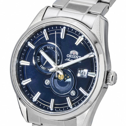 Orient Contemporary Stretto Sun And Moon Phase Navy Blue Dial Automatic RA-AK0315L Men's Watch
