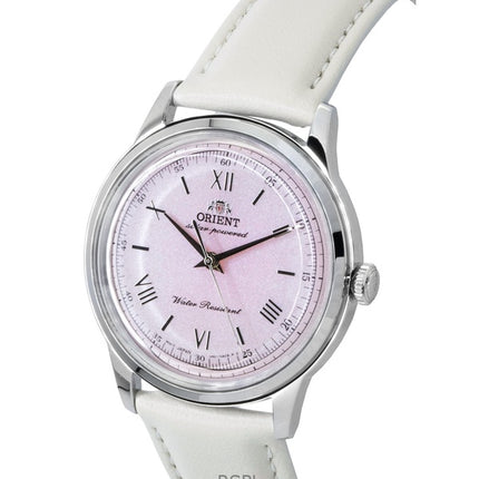 Orient Bambino Leather Strap Pink Dial Solar RA-WK0005P Men's Watch