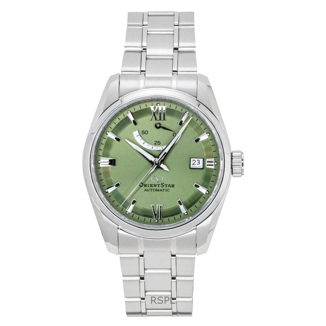 Orient Star Contemporary Stainless Steel Green Dial Automatic RE-AU0107E 100M Men's Watch