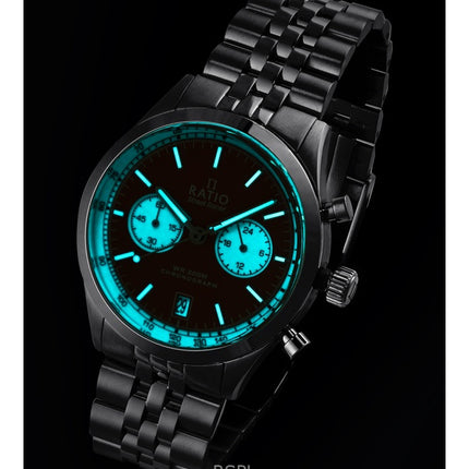 Ratio Street Racer Chronograph RTC012 200M Black Reverse Panda Dial Limited Edition Watch
