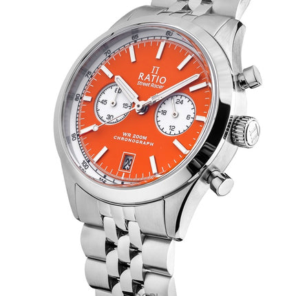 Ratio Street Racer Chronograph RTC016 200M Orange Reverse Panda Dial Limited Edition Watch