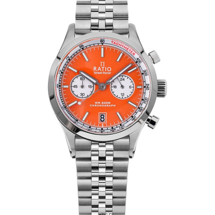 Ratio Street Racer Chronograph RTC016 200M Orange Reverse Panda Dial Limited Edition Watch