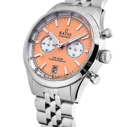 Ratio Street Racer Chronograph RTC019 200M Salmon Reverse Panda Dial Limited Edition Watch
