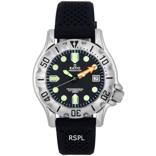 Ratio FreeDiver Professional Sapphire Black Dial Automatic RTF009 500M Men's Watch