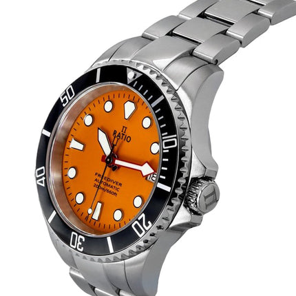 Refurbished Ratio FreeDiver Sapphire Stainless Steel Orange Dial Automatic RTF045 200M Men's Watch