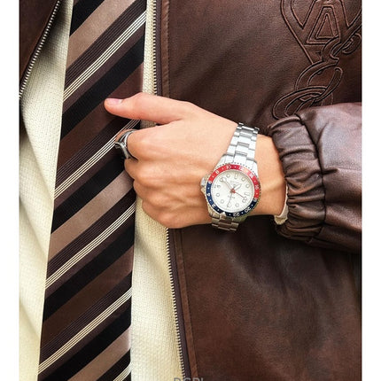 Ratio FreeDiver GMT Series Sapphire Stainless Steel White Dial Blue Red Pepsi Bezel Automatic RTF061 200M Men's Watch