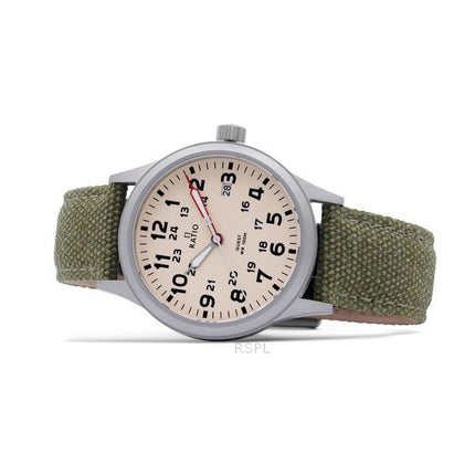 Refurbished Ratio Quest Men's Field Watch Sapphire Canvas Strap Quartz RTQ019 100M Lewis And Clark Edition