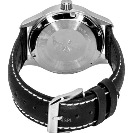 Ratio Skysurfer Pilot Black Sunray Dial Leather Automatic RTS321 200M Mens Watch