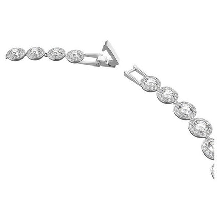 Swarovski Una Angelic Clear Crystals And Rhodium Plated Tennis Necklace 5117703 For Women