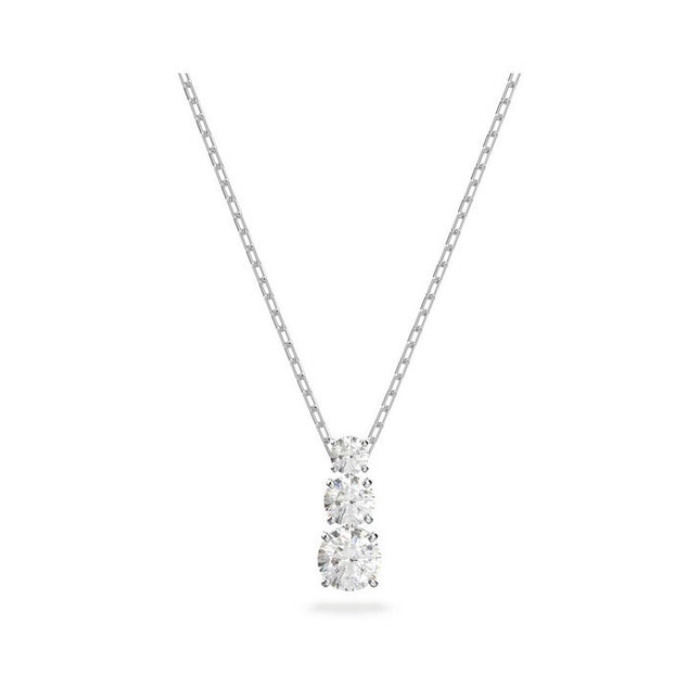 Swarovski Stilla Attract Rhodium Plated And Zirconia Pendant 5414970 For Women