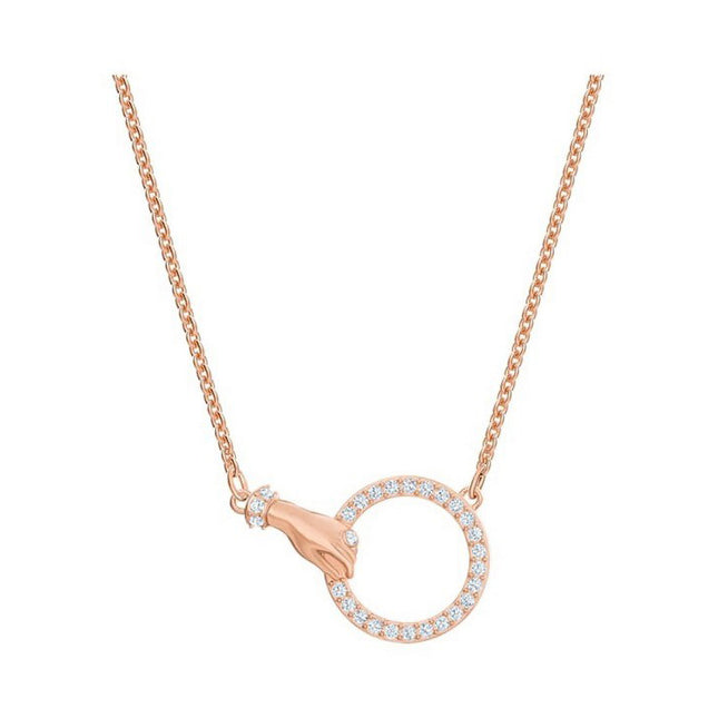 Swarovski Symbolica Clear Crystals And Rose Gold Tone Plated Necklace 5489573 For Women