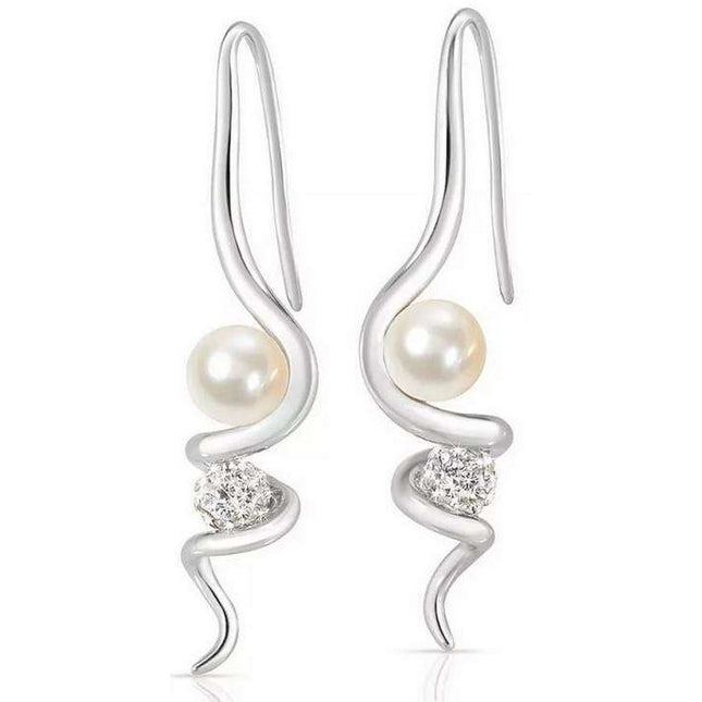 Morellato Luminosa Stainless Steel Cultured Pearl SAET12 Womens Drops Earrings